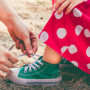 CAN SHE TIE HER SHOES?
